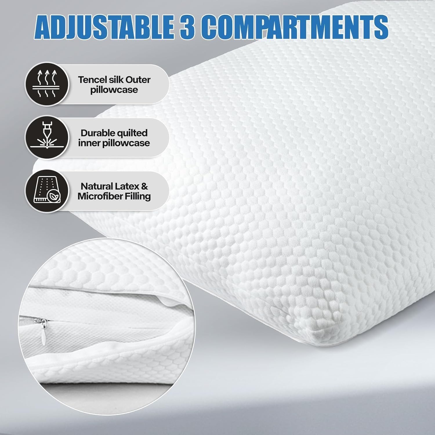 Talatex Full Body Latex Pillow dimensions and specifications
