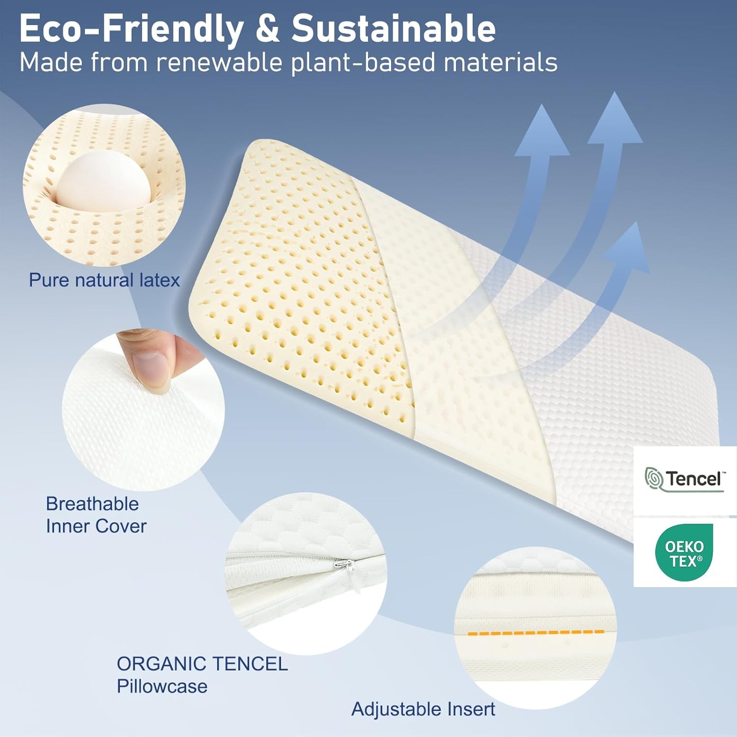 Slim Sleeper Thin Latex Pillow King Size — image 3