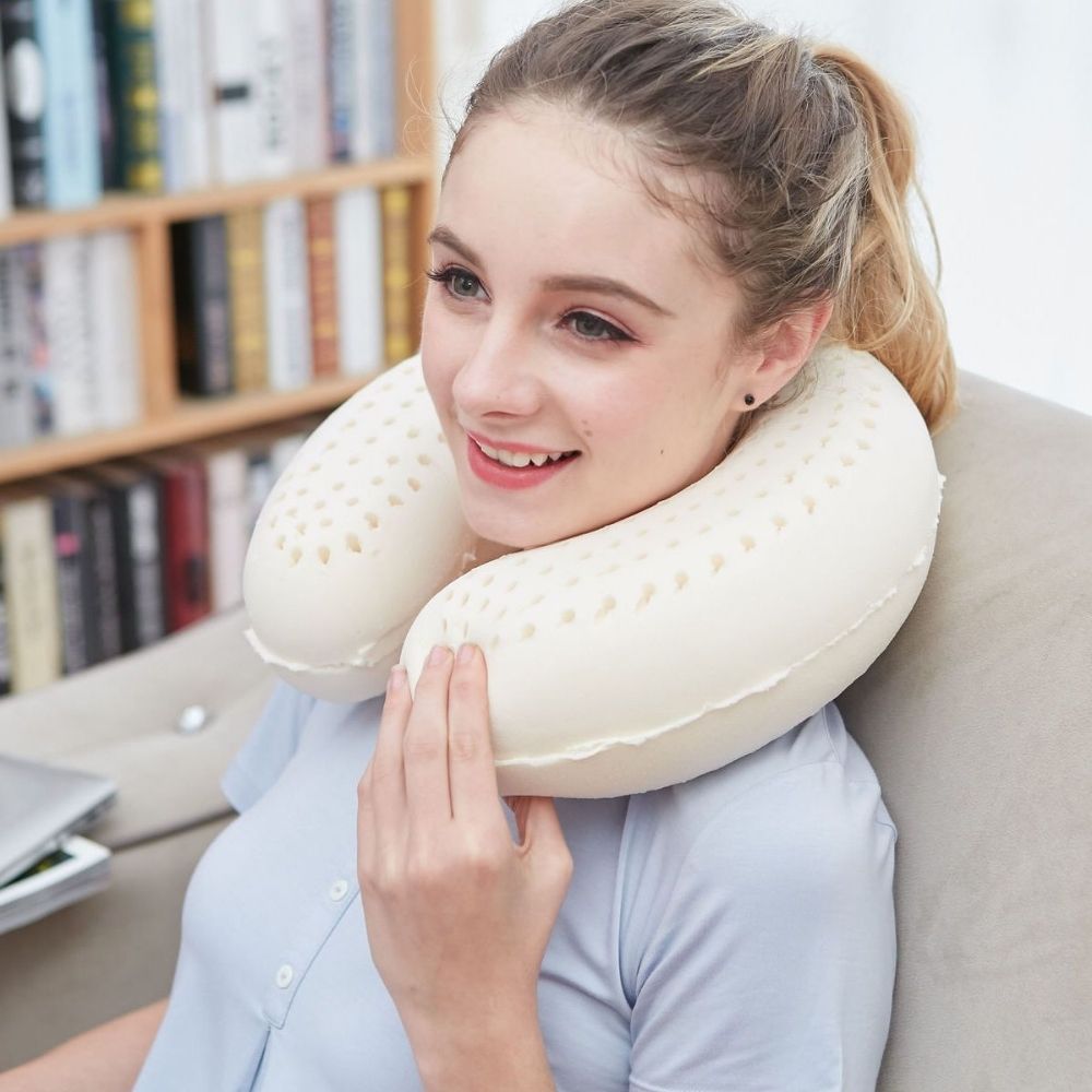 Latex neck support clearance pillow